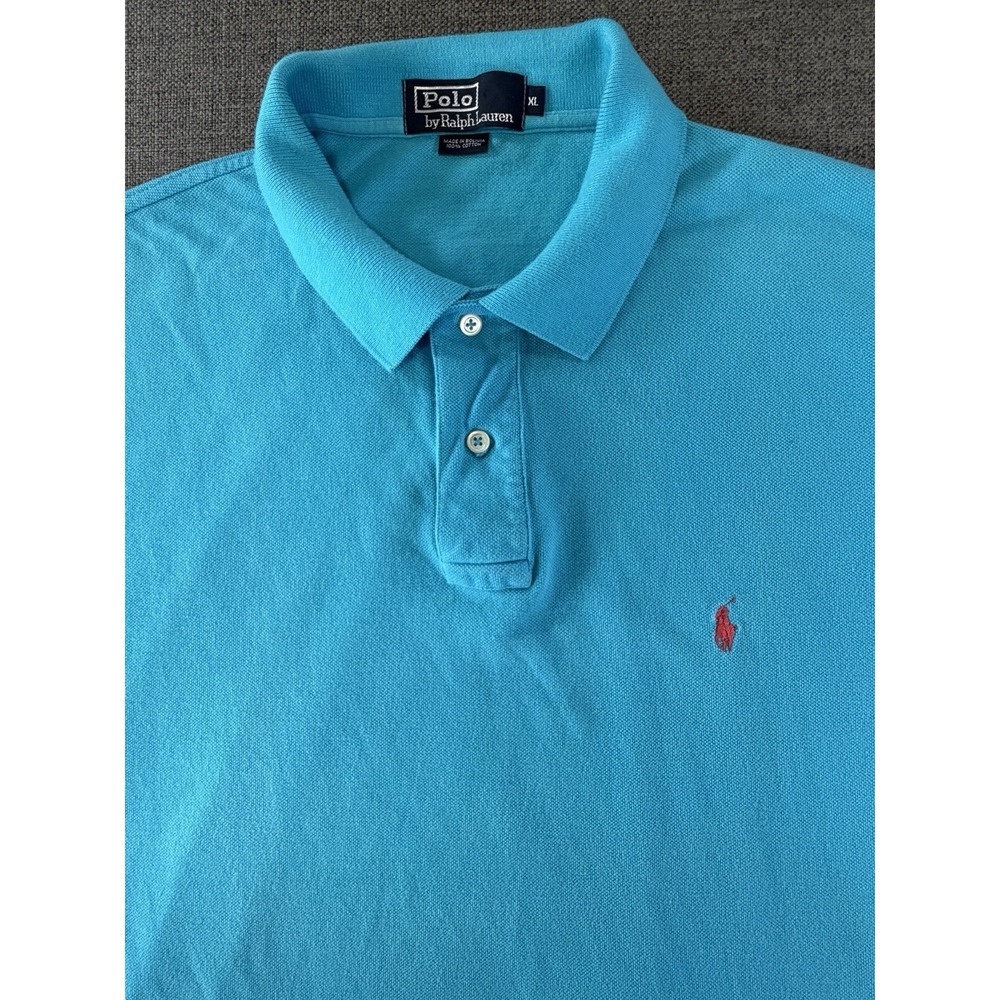 Polo Ralph Lauren Polo Shirt Men's XL Blue Short Sleeve Pony Logo Cotton Classic